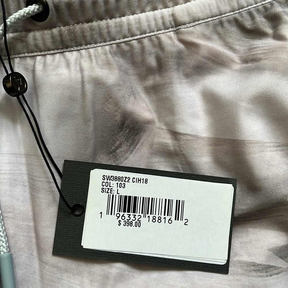 John Varvatos Men's Cream Swim Shorts - Picture 4 of 5